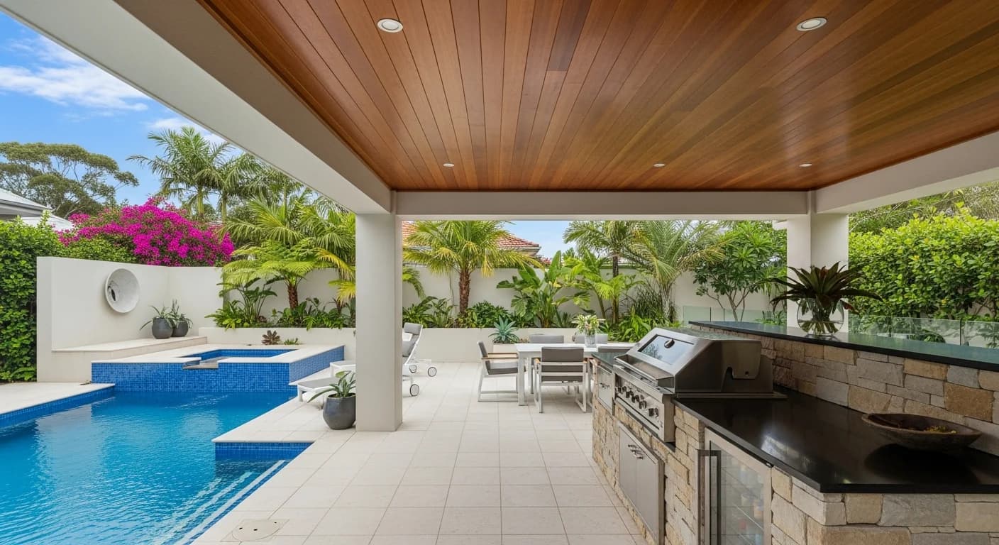 Gold Coast home alfresco area and swimming pool
