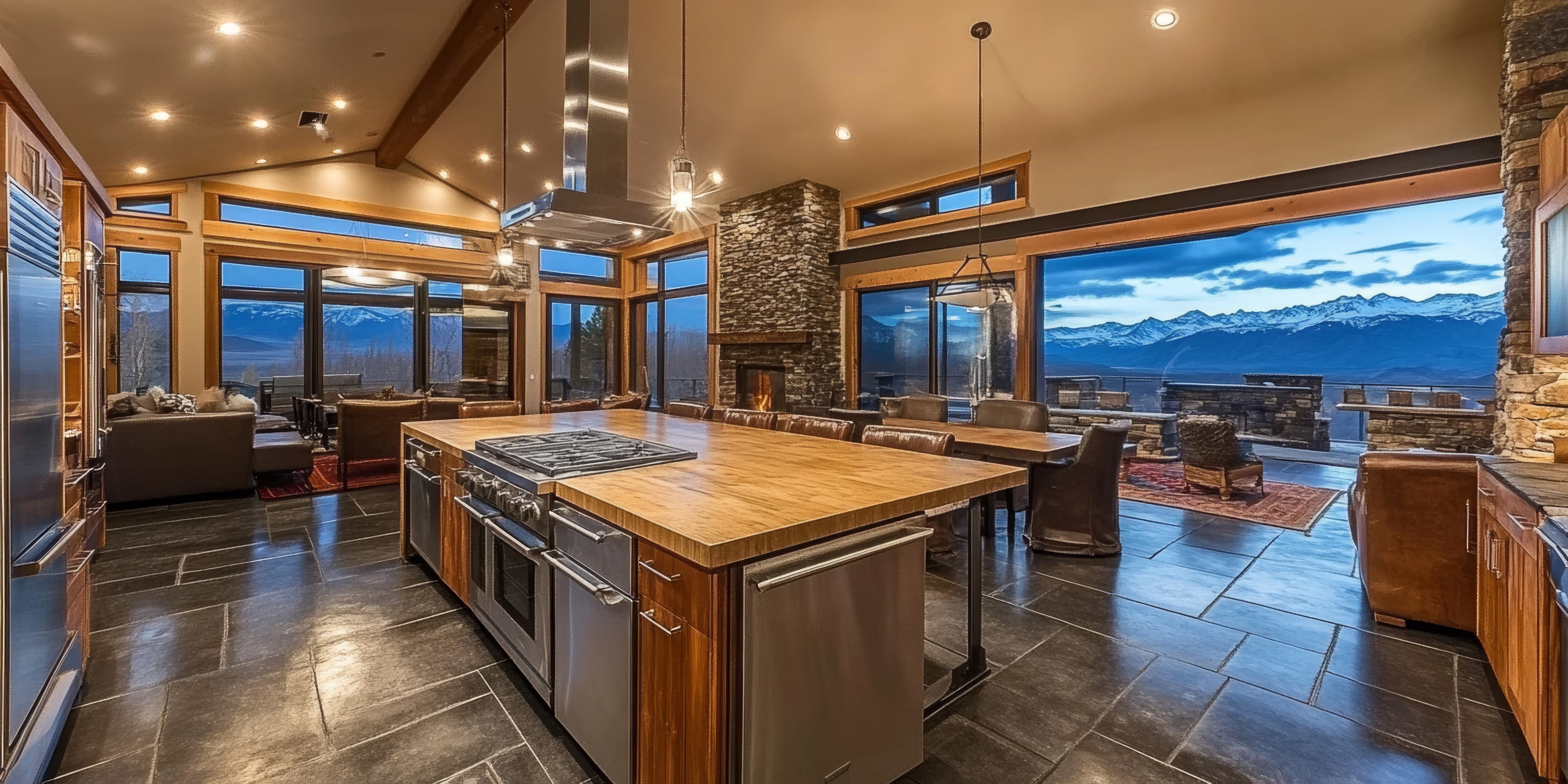 Luxury Gold Coast kitchen with mountain view, highlighting renovation costs.